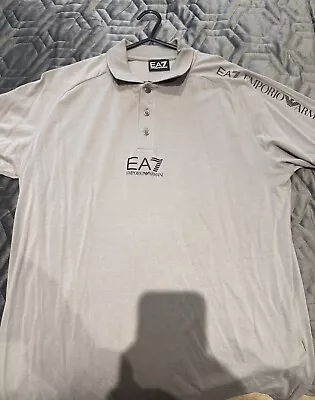 Emporio Armani Polo Shirt Men Ea7 T-shirt Size Medium EA7 Polo Armani Tshirt • £19.99