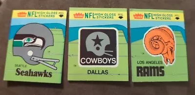 1981 Fleer NFL High Gloss Stickers Lot Of 3 Cowboys Seahawks Rams EX! • $2.99