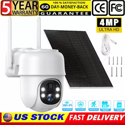 4MP WiFi Solar Camera Wireless Outdoor 2K Solar Battery Security Camera System • $44.99