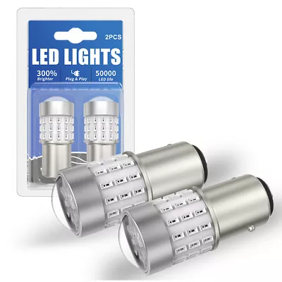 LED Reverse Backup Light Bulbs 1156 7506 P21W 1500K Red Canbus Error Free 2x • $28.99