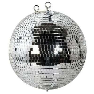 Lightweight Silver Glitter Mirror Ball Wedding Party Disco Dance DJ (300mm 12 ) • £26.99