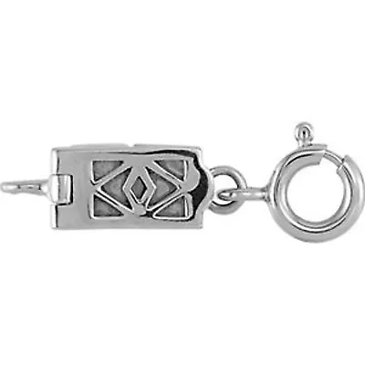 Sterling Silver Magnetic Clasp Converter Necklaces Extender Filigree Design NEW • $89.99