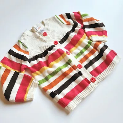 Gymboree 18-24 Mo Fun Fall For Autumn Button Striped Pink  Cardigan  Sweater NWT • $21.88