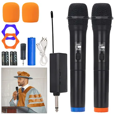 2x Handheld Wireless Microphone Karaoke Microphone Wireless Mic For Singing UK • £15