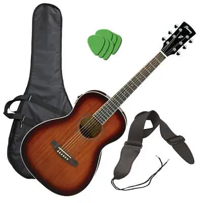 Ibanez PN12E Acoustic-Electric Guitar - Vintage Mahogany Sunburst PERFORMER PAK • $234.99