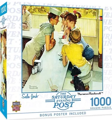 Norman Rockwell 1000 Piece Puzzle Soda Jerk Saturday Evening Post Master Pieces • $10