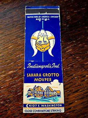 Vintage Matchbook: Sahara Grotto Movper Indianapolis IN • $5.99