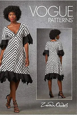 Vogue Sewing Pattern 10455 Misses Dress Size 14-22 Zandra Rhodes • $11.99