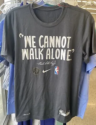 Nike Martin Luther King Jr WE CANNOT WALK ALONE NBA Gray T-Shirt Men’s S GUC • $9.99