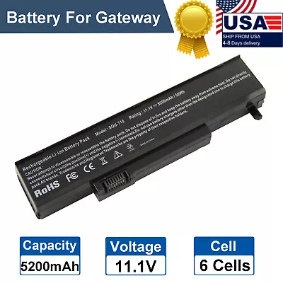 SQU-715 NEW Battery For Gateway SQU-720 M-6823a W35044LB W35044LB-SP W35044LB-SY • $18.99