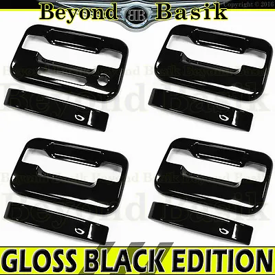 $23.48 • Buy 2004-2014 Ford F150 Crew Cab GLOSS BLACK Door Handle Covers W/Keypad No PSKH