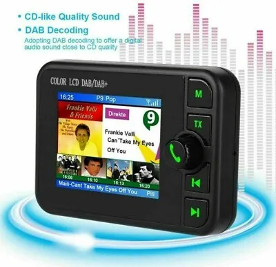 2.4  Car DAB DAB+ Digital Radio Adapter LCD FM Transmitter Magnetic USB MP3 • £32.99