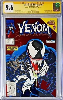 🔥 Venom: Lethal Protector #1 CGC 9.6 1993 SS Signed & Sketch By Sam De La Rosa • $238