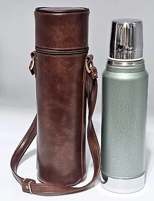 Vintage Aladdin Stanley Thermos A-944C Quart With Leather Case • $65.83