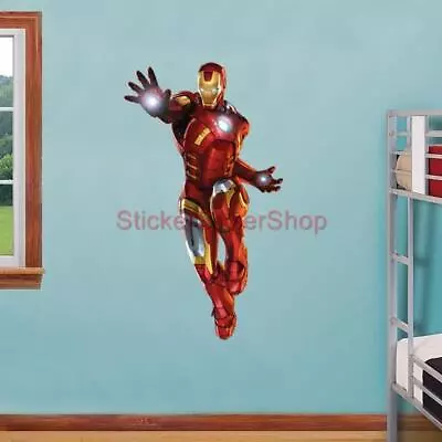 IRON MAN Avengers Decal Removable WALL STICKER Home Decor Art Marvel Super Hero • $23.24