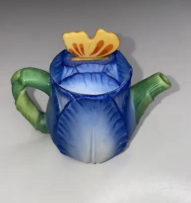 $3.25 • Buy Avon 1995 Season's Miniature Teapot Collection Tulip Blue Flower