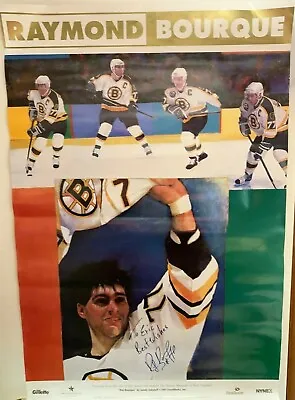 Vintage 1997 Raymond Bourque Autographed New England Sports Museum Poster • $39.99