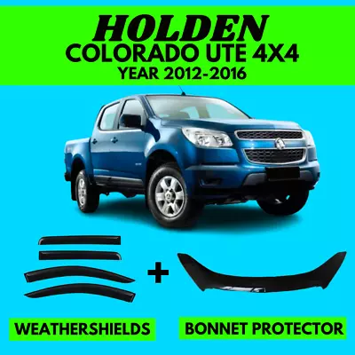 Bonnet Protector & Weathershields For Holden Colorado RG 2012-2016 Visors Shield • $149.99