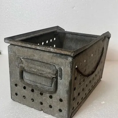 Metal Schafer Kasten Bin    Width: 14.5   Depth: 9   Height: 8  Approximately • $13.50