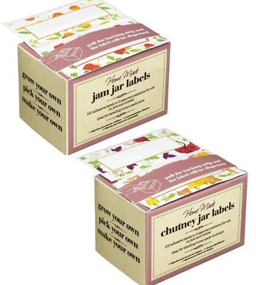 £2.99 • Buy 100 PRESERVE JAR LABELS, JAM, PICKLE, CHUTNEY, MARMALADE, Jar & Bottle Labels...