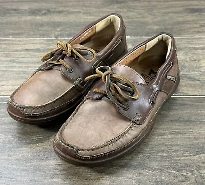 Mephisto Spinnaker Boat Shoes US 8 Brown Leather Slip On Lace • $30