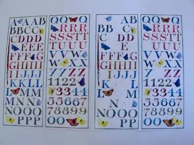 Marjolein Bastin Stickers Nature's Garden Alphabet Letters Butterflies 4 Sheets • $14.99