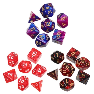 $6.27 • Buy DND Dungeons And Dragons Polyhedral Iidescent Game Accessory Dice Set Glitter