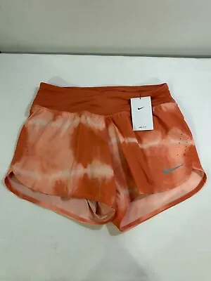 Nike Women's Eclipse Mid-Rise Shorts DM7725-827 Madder/Root/Black Sz Large New • $19.99