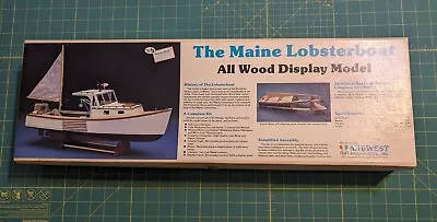 Wooden Model Boat Kit Midwest Products Maine Lobster Boat 22” Toy Boat Kit #953 • $40