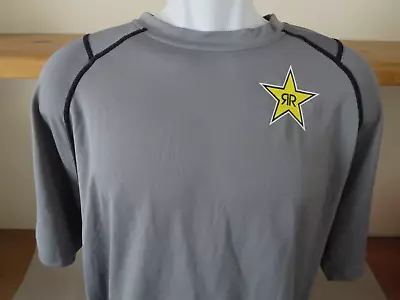 Rare Mizuno Rockstar Energy Drink Workout Shirt Stretchy Sports Size Medium • $29.99