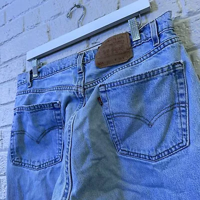 Levis 505 Vintage Jeans Mens 36x32 ) Acid Stone Wash Denim Made In USA • $20.36