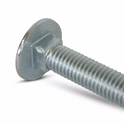 Coach Bolts Cup Square Carriage Coach Srews M5 M6 M8 M10 BZP Fully Threaded • £3.16
