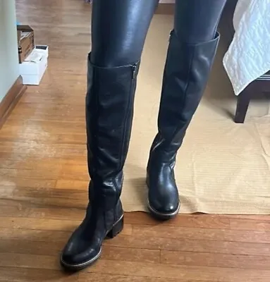 Vince Camuto “Kensilie” Black Leather Over The Knee Boots U.S. Size 8.5M • $80