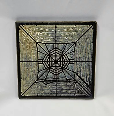 Vintage 1992 Motawi Tileworks Frank Lloyd Wright Prairie Butterfly Tile Art 8x8 • $139.99