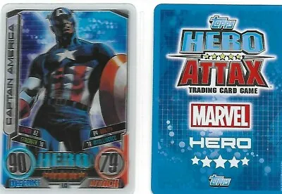 Marvel  Hero Attax Series 2  Series Two    Limited Card Le1 Captain America • £2.99