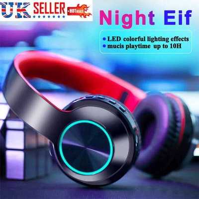 £8.99 • Buy 5.1 Wireless Bluetooth Headphones Noise Cancelling Over Ear Stereo Earphones