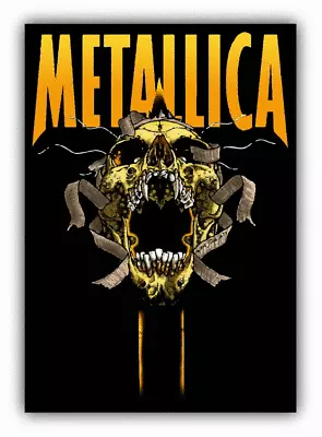 Metallica Skull Angry Music Car Bumper Sticker Decal - 3'' Or 5'' • £3.62