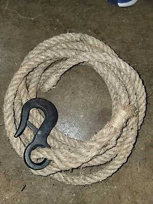 Vintage Capstan Style Winch Tow Rope With Latch Hook G503 WWII Military Jeep GPA • $270