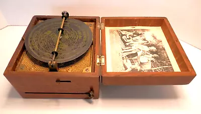 Antique Symphonion Mechanical Music Box With Two 5 3/4  Metallic Disc 1880's • $750