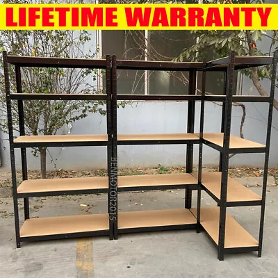 5 Tier Metal Shelving Unit Garage Shed Storage Shelves Industrial Racking System • £29.60