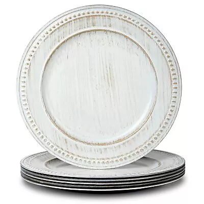 Kazozobi 13  Vintage Charger Plates Beaded Chargers For Dinner Plates Set Of... • $45.94