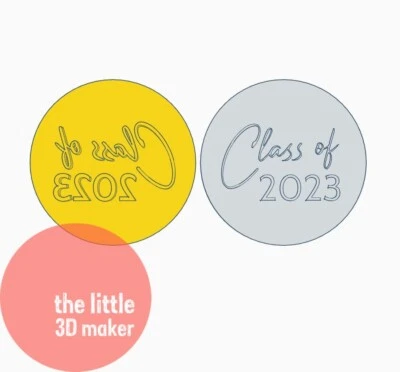 $8.95 • Buy Class Of 2023 Cookie Cutter Stamp Fondant Embosser