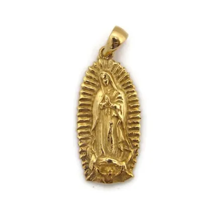 Virgin Mary (Virgen De Guadalupe) Pendant Yellow Gold • $445