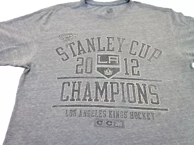 LA KINGS T-Shirt  2012 NHL Hockey Stanley Cup Champions Gray Size Medium • $14.99