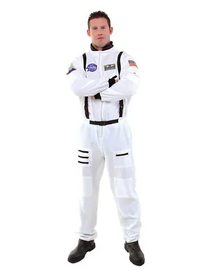 Astronaut Costume NASA USA United States Commander White Space Moon Mens • $50.69