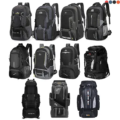 60L 80L 90L 100L Hiking Camping Backpack Waterproof/Travel Luggage Rucksack Bag • £18.99