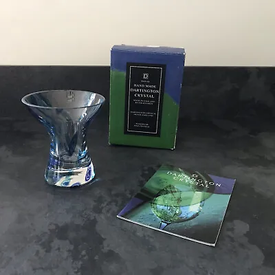 Dartington Crystal Vase - Blue - Green - Beautiful - With Box • £25