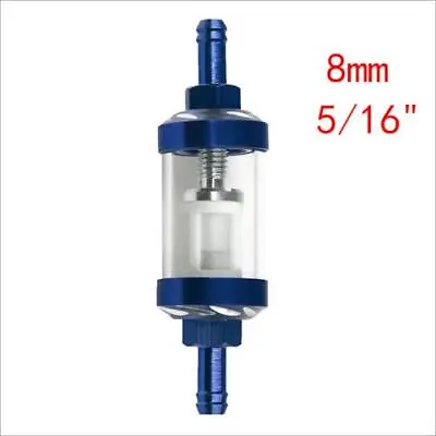 Universal 8mm 5/16 Inline Reusable Motorcycle Fuel Filter Gas Washable • $8.49