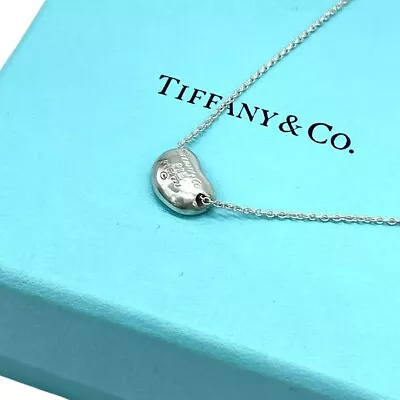 Tiffany & Co. Bean 11mm Necklace Pendant Sterling Silver 925 Elsa Peretti W/Box • $90