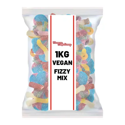 1kg Vegan Fizzy Sweet Mix - Assortment Of Fizzy Jelly Pick N Mix Sweets • £9.99